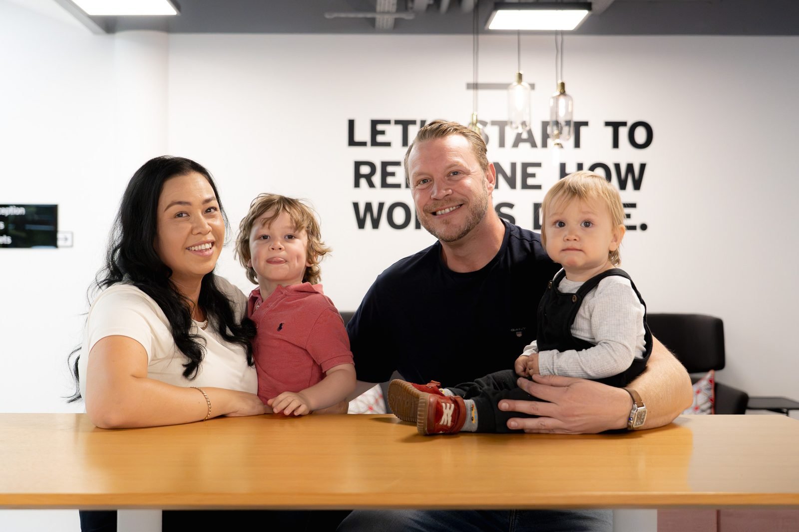 Charles Calvert with his family